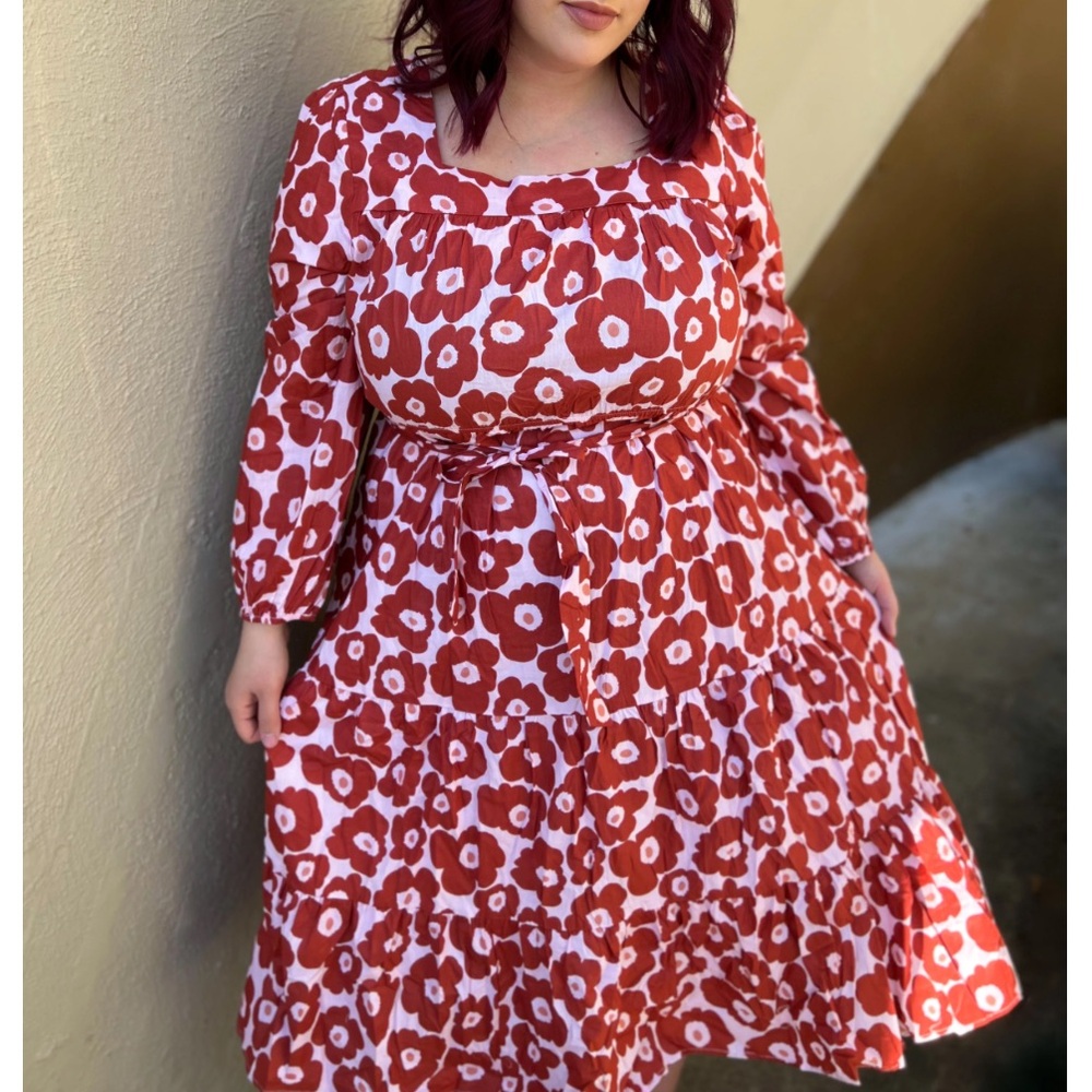 Hayden Aubrey Brick Floral Spring Dress Size XL